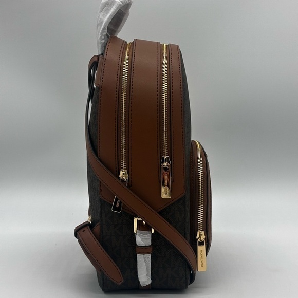Michael Kors Medium Jaycee Zip Packet Backpack Brown - Picture 4 of 14